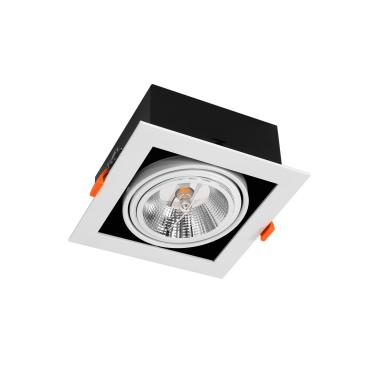 Foco Downlight LED 12 W Direccionable Kardan Cuadrado AR111 Corte 165x165 mm