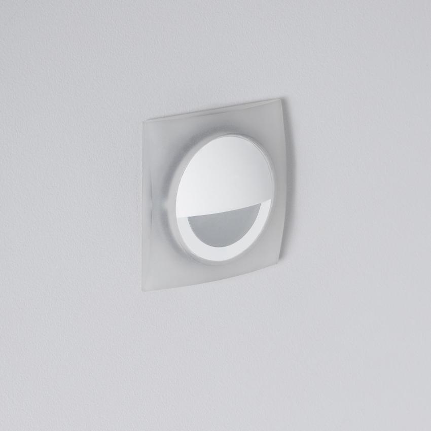 Producto de Baliza Exterior LED 3W Empotrable Pared Cuadrado Blanco Occulare