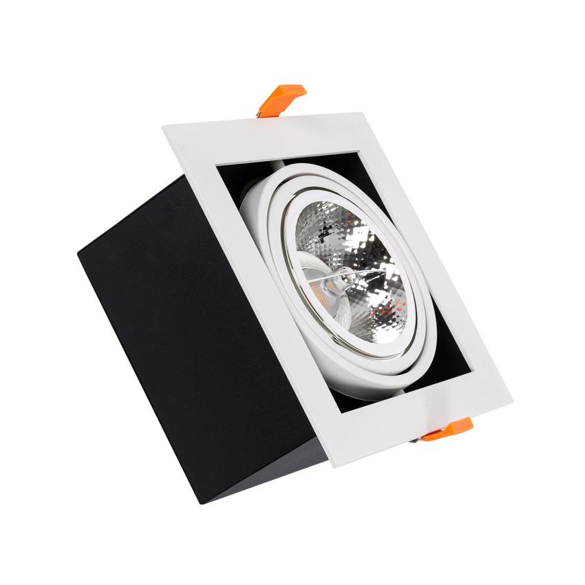 Produto de Foco Downlight LED 15 W Direccionável Kardan Quadrado AR111 Corte 165x165 mm