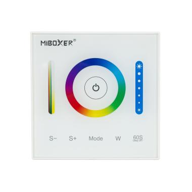 Produto de Controlador Regulador de Parede Táctil RGB/RGBW/RGB+CCT 12/24V DC RF MiBoxer P3 