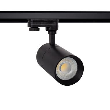 Foco LED New Mallet Preto 30W Regulável No Flicker para Carril Trifásico (UGR 15)