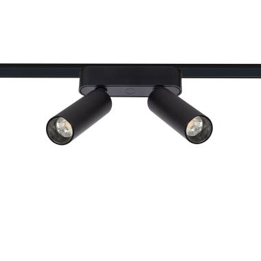 Foco Carril Doble LED Magnético 25mm Super Slim 14W 48V CRI90 Negro UGR16