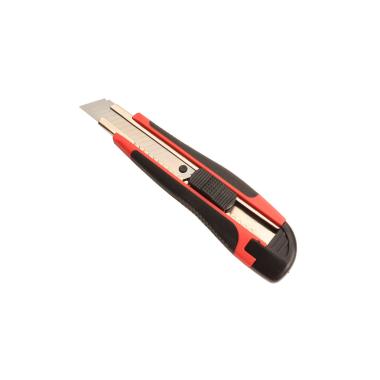 Cutter 18mm Ergonómico Vermelho e Preto