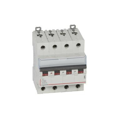 Interruptor Magnetotérmico Industrial 4P 6/10kA 50 A Curva C LEGRAND DX³ 407933
