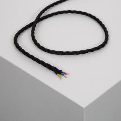 Product Cable Textil Eléctrico Trenzado Negro