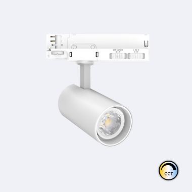 Foco Carril LED Trifásico 20W Fasano CCT No Flicker Regulável Branco