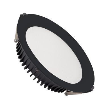 Downlight LED 40W SAMSUNG New Aero Slim 130 lm/W Microprismático (UGR17) LIFUD Preto Corte Ø 200 mm Várias opções