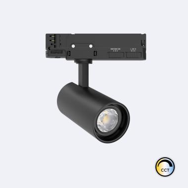 Foco Carril LED Trifásico 20W Fasano CCT Regulable Negro