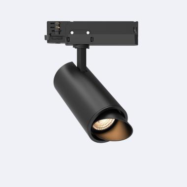 Foco Carril LED Trifásico 20W Fasano Cilindro Bisel No Flicker Regulável Preto