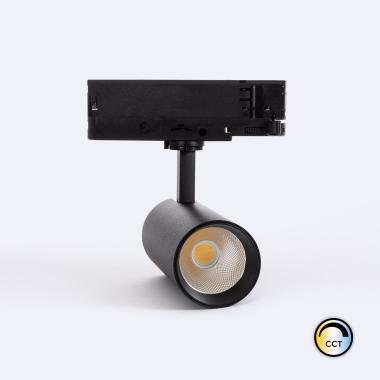 Foco Carril LED Trifásico 20W Carlo CCT Seleccionable No Flicker Negro