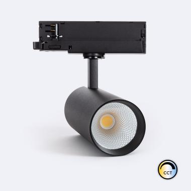 Foco Carril LED Trifásico 30W Carlo CCT Negro