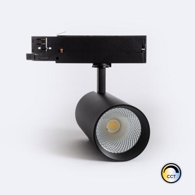 Foco Carril LED Trifásico 40W Carlo CCT Seleccionable No Flicker Negro