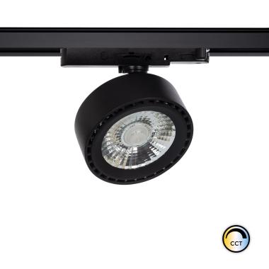 Foco Carril LED Trifasico 30W Onuba CCT Preto Não Flicker