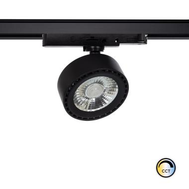 Foco Carril LED Trifásico 20W Onuba CCT Preto Não Flicker