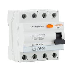 Product Interruptor Diferencial Residencial 4P 300mA 40A 6kA Clase AC MAXGE