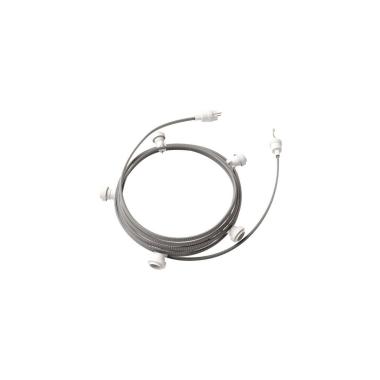 Grinalda Exterior Lumet System 7,5m com 5 Casquilhos E27 Branco Creative-Cables CATE27B075