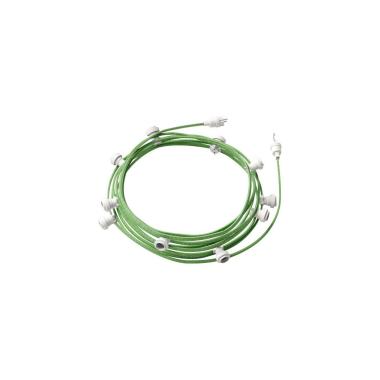Grinalda Exterior Lumet System 12,5m com 10 Casquilhos E27 Branco Creative-Cables CATE27B125