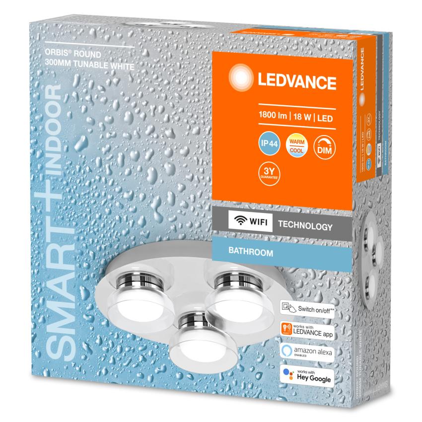Producto de Lámpara de Techo LED 18W Triple ORBIS IP44 LEDVANCE 4058075573741