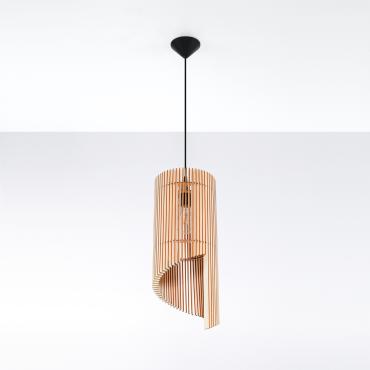 Candeeiro Suspenso Alexia Madeira SOLLUX Natural