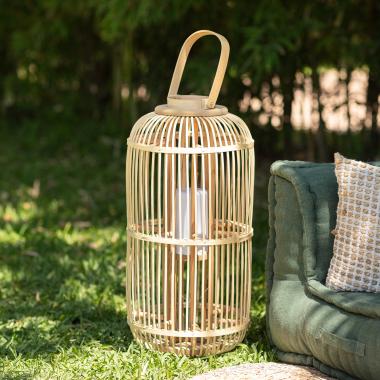 Candeeiro de Mesa LED Portátil Rattan Jávea