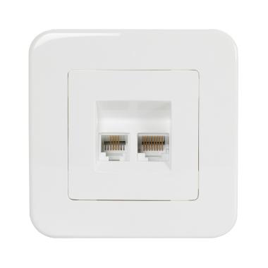 Tomada RJ45 Internet + RJ11 Telefone Clássico