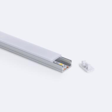Perfil de Alumínio baixo Superfície 2m para fitas de LED até 10 mm