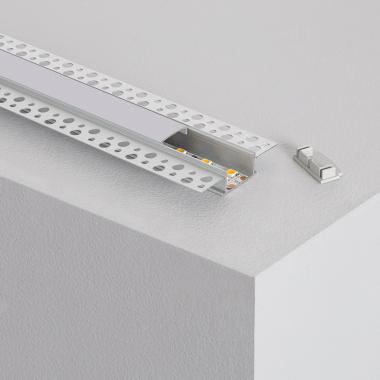 Perfil de Aluminio Integración en Escayola/Pladur para Doble Tira LED hasta 20 mm