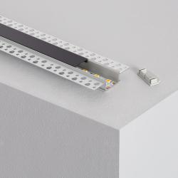 Product Perfil de Aluminio Empotrado en Escayola / Pladur 2m para Doble Tira LED 