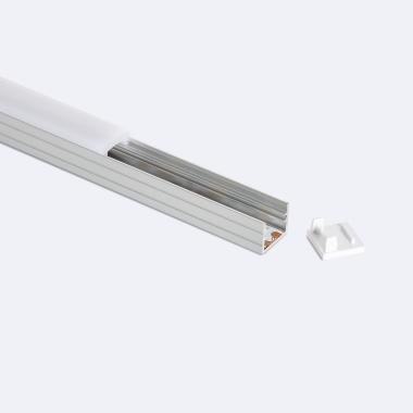 Perfil Aluminio Superficie 2m para Tira LED hasta 8 mm