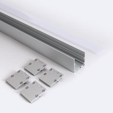 Producto de Perfil Aluminio Superficie y Colgante 2m para Tira LED hasta 24 mm