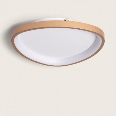 Plafon LED 20W Oval Metal Ø420 mm CCT Selecionável Owen