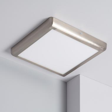 Plafón LED 24W Quadrado Metal 300x300 mm Design Silver