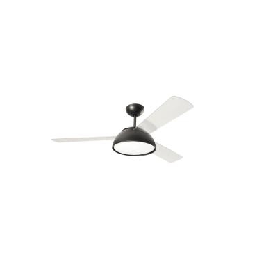 Ventoinha de Teto Silenciosa Gregal Preta Transparente 140.7cm Motor DC LEDS-C4 30-6489-60-F9 Preto
