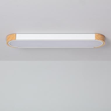 Plafón LED 18W Madera y Metal 140x650 mm CCT Seleccionable Dari Lang