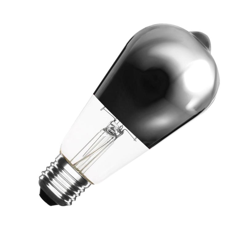 Produto de Lâmpada Filamento LED E27 7.5W 800 lm ST64 Regulável Chrome